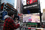 Hyundai Motor Company запускает интерактивную гоночную игру на площади Таймс-сквер в Нью-Йорке