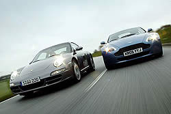 Aston Martin V8 Vantage Porsche Carrera S 911