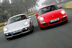 Porsche Cayman S против 911 Carrera